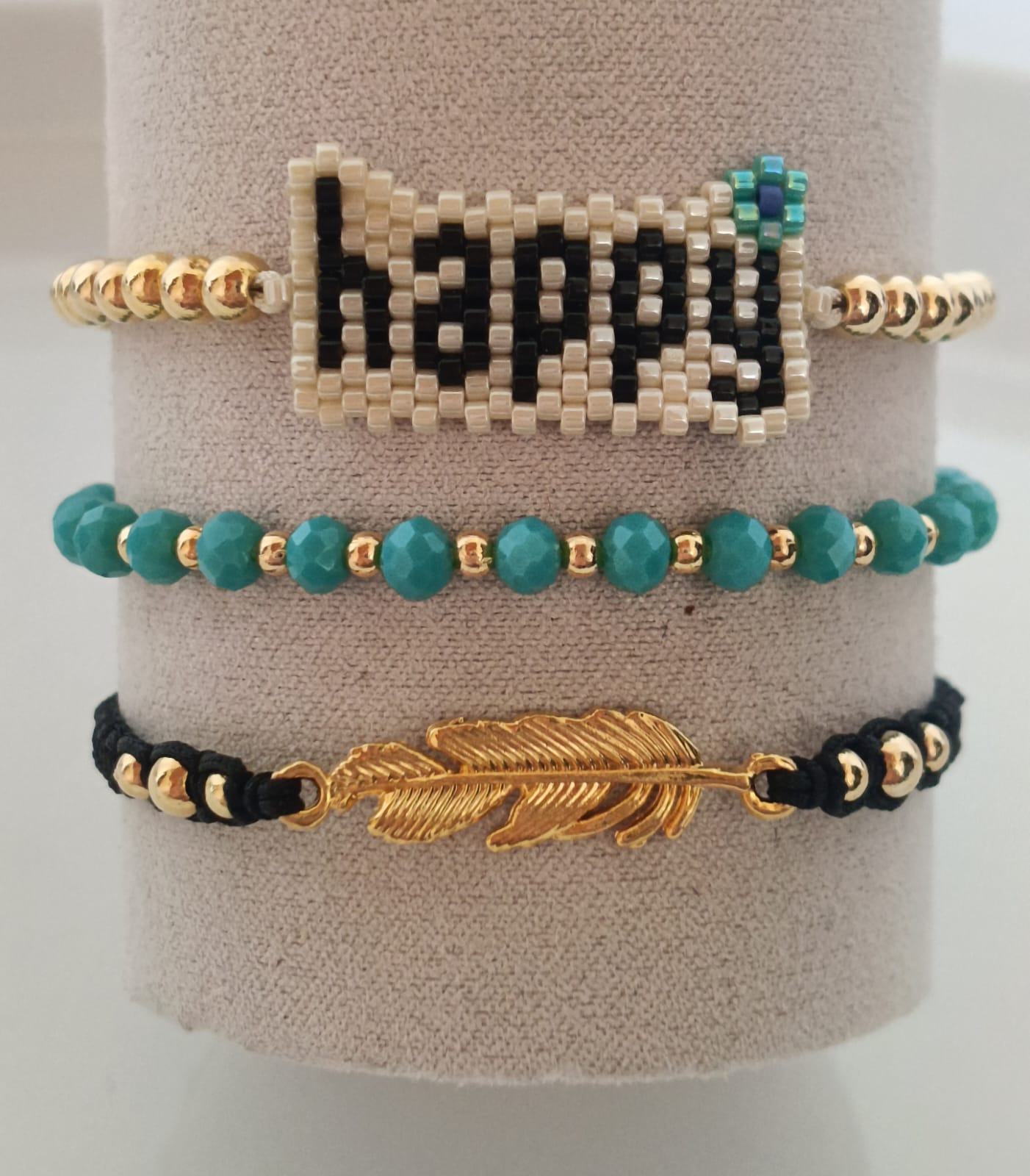 Pulsera tejida en miyuki happy-Invicta21.accesorios