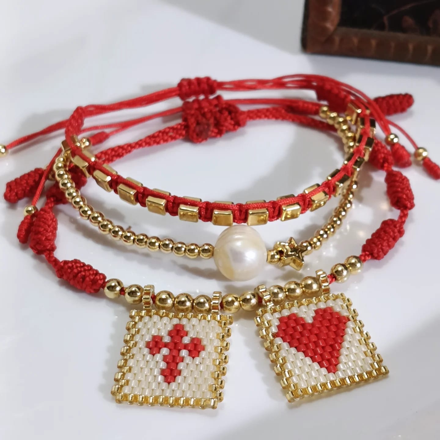 Pulsera escapulario tejido en miyuki-Invicta21.accesorios